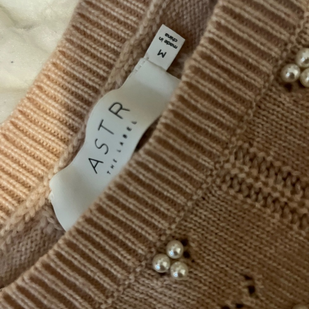 Astr the Label Off-the-Shoulder Ruffled Sweater - Light Brown - Picture 2 of 3